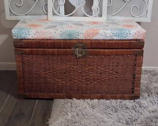 Vintage Wicker Chest