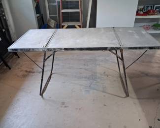 Vintage WW II Metal Folding Table