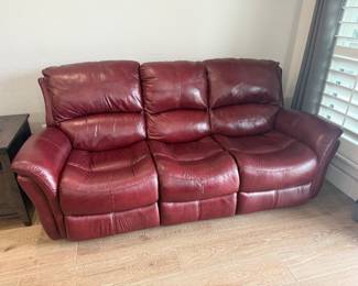 Electric reclining leather  sofa 
