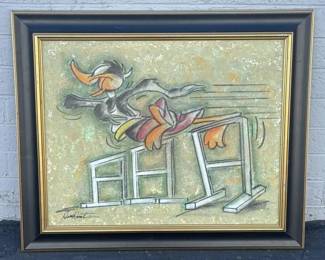 daffy duck oil painting