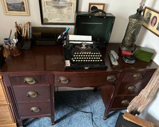 Antique desk (typewriter is gone) 