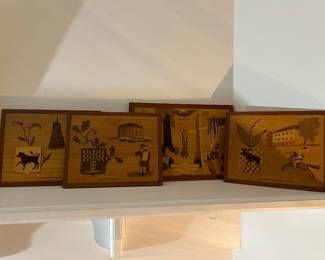 Wooden "prints", have never seen anything like it, three are Swedish, one USA.