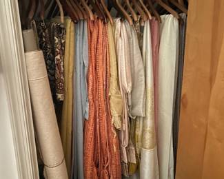 Curtains, many hand made. 