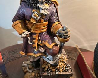Blackbeard statue!  Mom loved PIRATES! This guy is a collectors item
