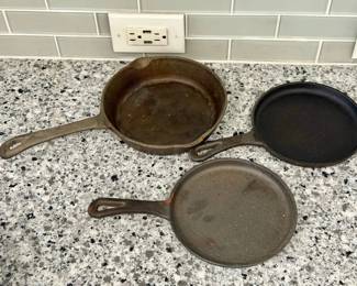 (3) Small Cast Iron Skillets