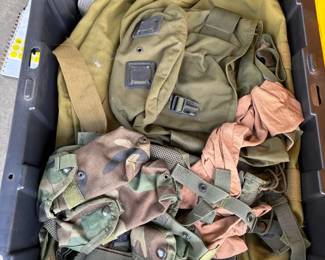 Large Box of Military Tactical Gear