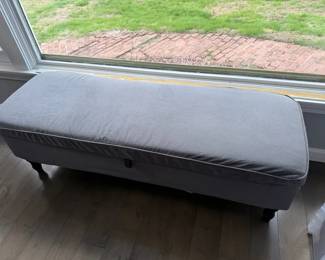 Gray Storage Ottoman