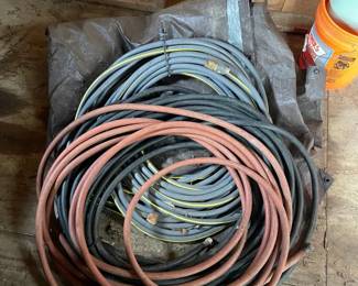 3 Large Garden Hose And Tarp