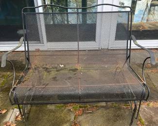 Metal Patio Gliding Loveseat