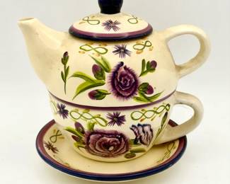 Floral Tea For One Set