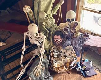 Spooky Swing Girl & Skeletons Galore