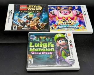 Nintendo DS/3 DS Games-Luigi’s Mansion, Kirby Planet Robobot, & LEGO Star Wars