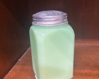 Vintage Jadeite Uranium glass Square Shaker - $45 (or best offer)