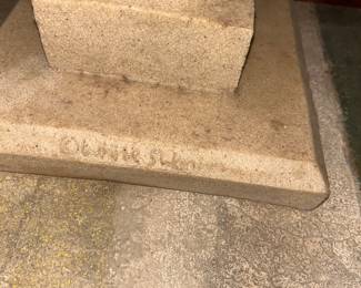 Vintage Christopher Robin & Pooh garden statue on pedestal - $125 (or best offer)