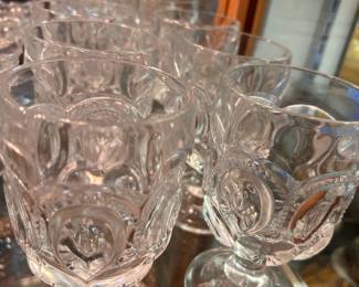 Set of 6 vintage L.E. Smith Clear Moon & Stars glass goblets - $60 (or best offer)