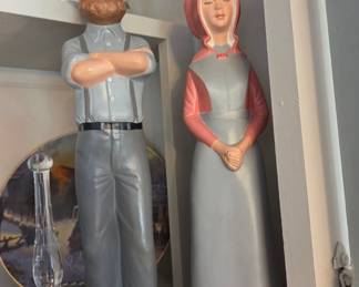 Vintage HOMCO Home Interiors Farmer Couple Figurines