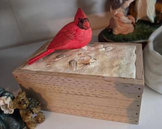 Marjolein Bastin Nature's Sketchbook Red Cardinal Trinket Box