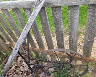 Antique Single Wheel Garden Cultivator