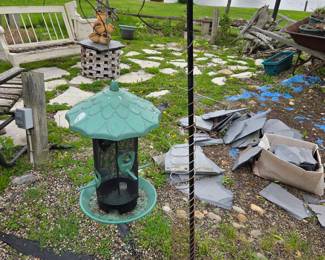 Vintage Metal Bird Feeder