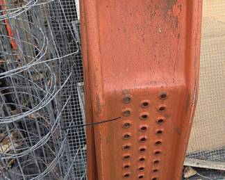 Vintage Red Metal Car Ramps