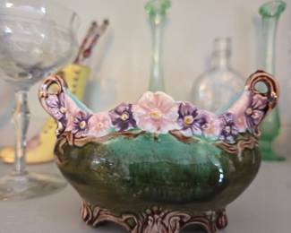 Art Nouveau Majolica Jardiniere