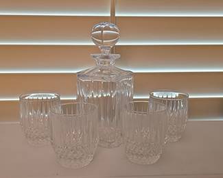 Crystal Decanter and Tumbler Set