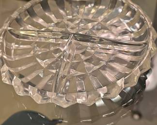 Indiana Glass Crystal Divided Relish Dish