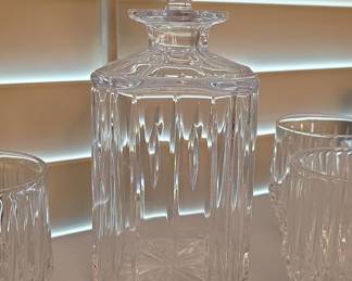 Crystal Decanter and Tumbler Set