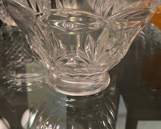 Cut Crystal Pinwheel Footed Bowl