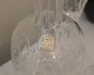 Crystal Decanter and 6 Wine Glasses Set - Yugoslavia