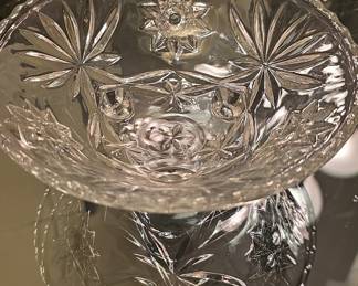 Anchor Hocking Prescut Star of David Crystal Bowl