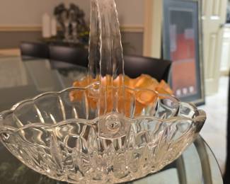 Crystal Fruit Basket with Handle
