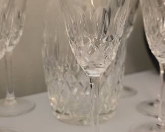 Crystal Decanter and 6 Wine Glasses Set - Yugoslavia
