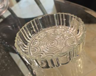 Pressed Glass Candy Dish with Lid