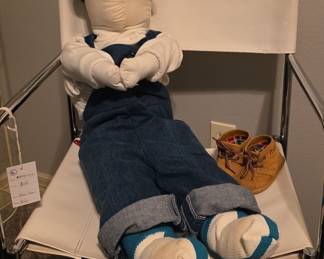 Homemade Fabric Doll with Removable Clothes