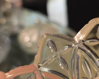 Federal Glass Petal Clear Chamber Maid Candle Holder