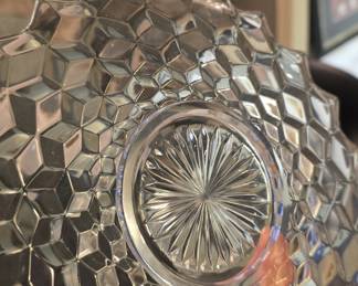 Fostoria American Pattern Pressed Glass Dessert Compote with Handles