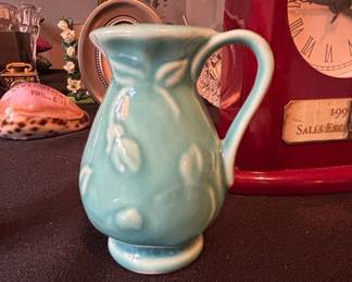 Vintage Shawnee Pottery Blue Pitcher USA #808