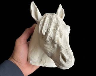 Unidentified Plaster Horse Head Bust Artist Study second image