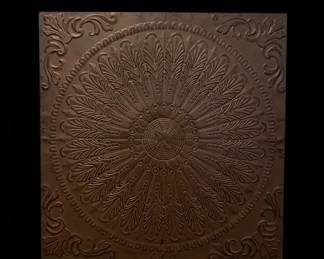 Artd Antique Copper ft. x ft. Decorative Faux Tin Drop In Ceiling Tile