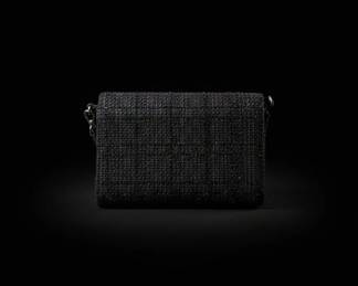 Black Tweed Clutch Evening Bag