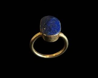 GoldTone Lapis Lazuli Ring