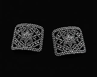 Antique Cut Steel Shoe Buckles