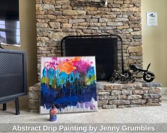 Abstract Drip Painting by Jenny Grumbles second image