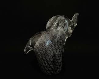 FM Konstglas Ronneby Glass Elephant Figurine
