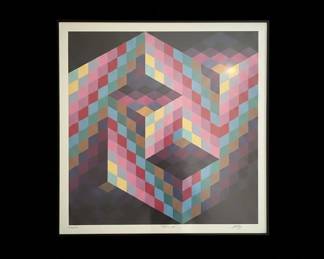 Victor Vasarely Gestalt Serigraph
