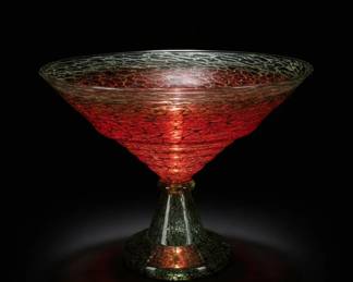 Kosta Boda Art Glass Footed Bowl by Kjell Engman