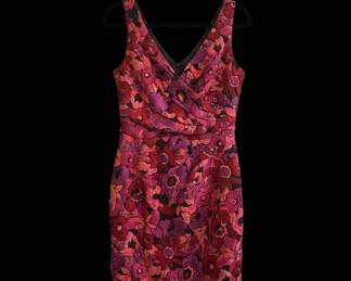 Helsi Alex Fuchsia or Red Floral Brocade Dress