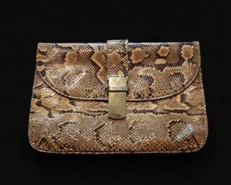 Vintage Snakeskin Clutch Handbag