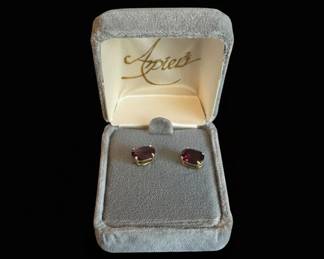 Garnet Stud Earrings